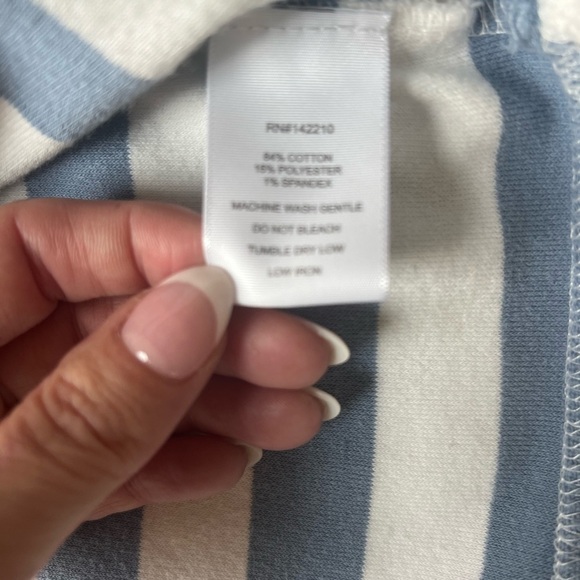 NWOT Mer Sea Blue White Terry Top OS - Picture 6 of 6